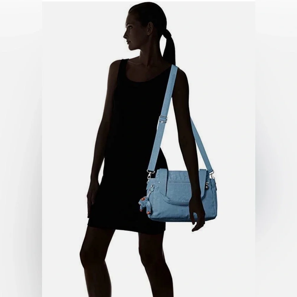 Kipling Elysian Satchel Blue Beam Shoulder Crossbody Bag - Picture 4 of 16